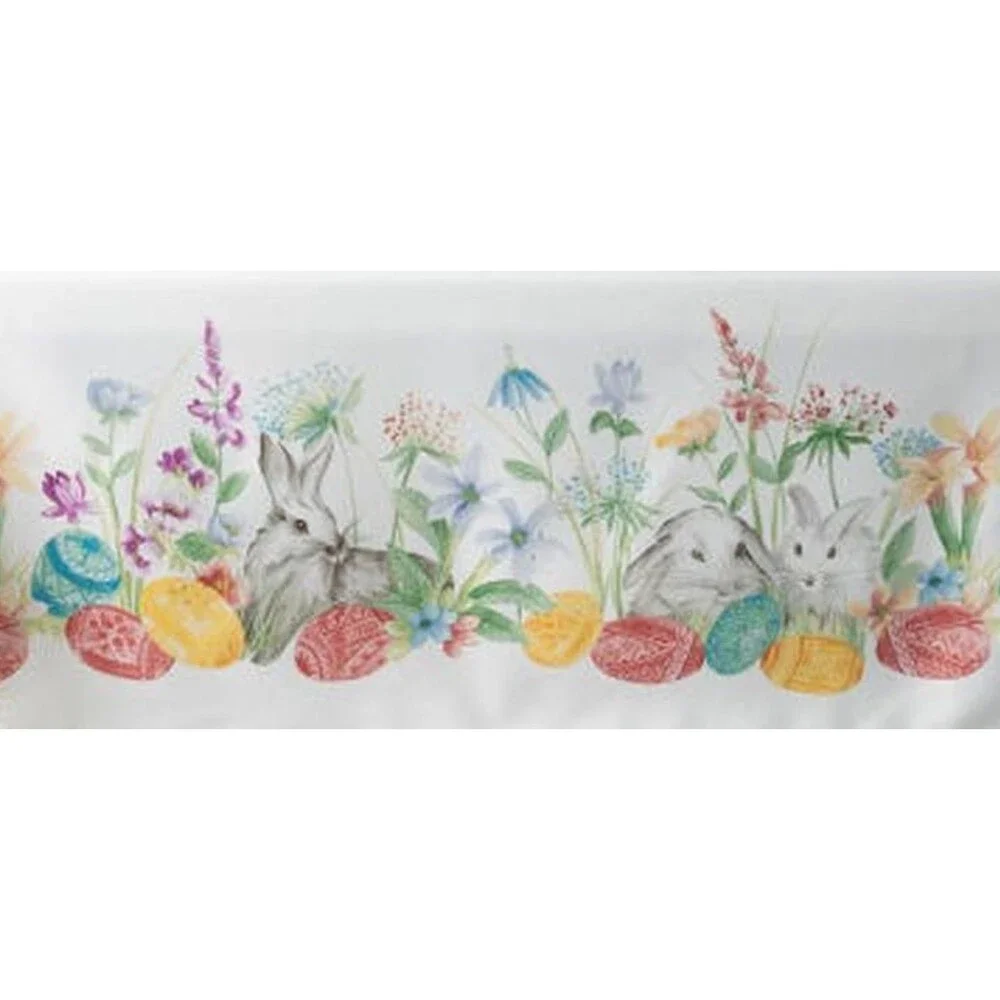 Textured Printed Fabric Tablecloth 60
